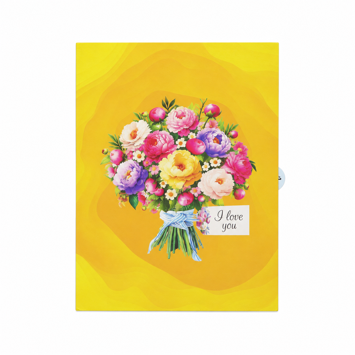 Peony Bouquet & Butterflies Pop-Up Card – 3D Greeting Card & Memorable Birthday Gift