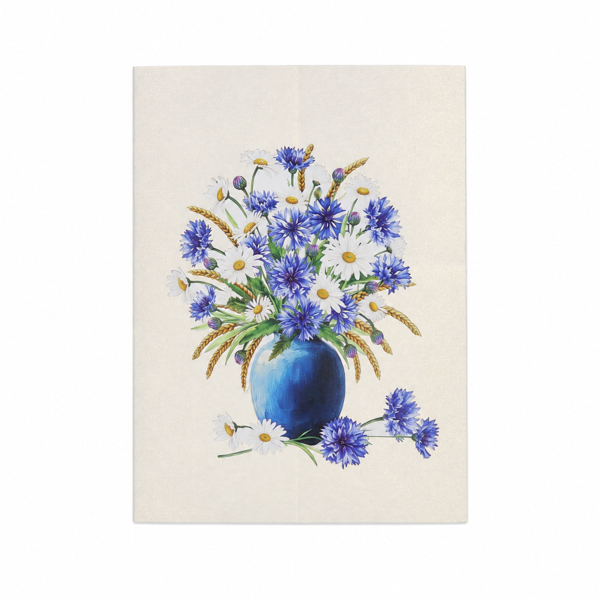 Cornflower & Daisy Bouquet Pop-Up Card – 3D Greeting Card & Memorable Gift