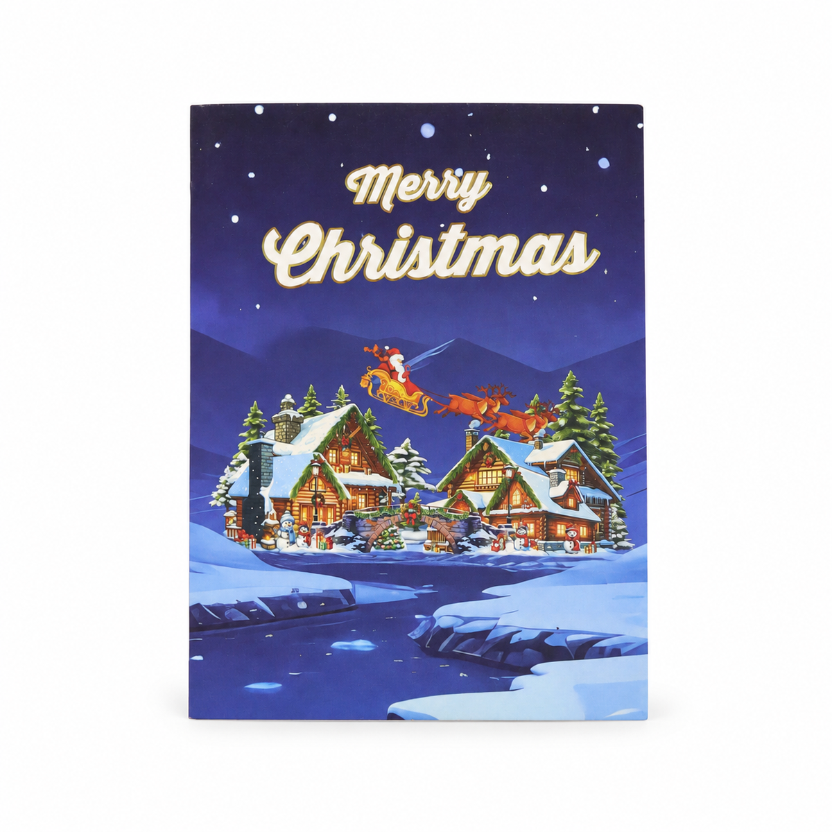 Snowy Christmas Village Pop-Up Card – 3D Greeting Card & Unique Christmas Gift