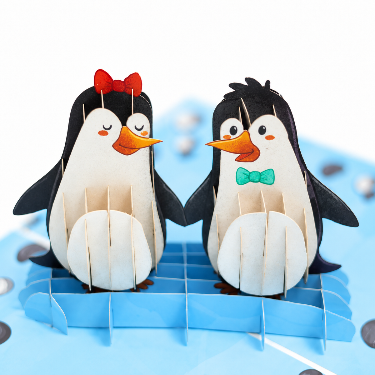 Penguin Pebble of Love Pop-Up Card – 3D Greeting Card & Fun Christmas Gift