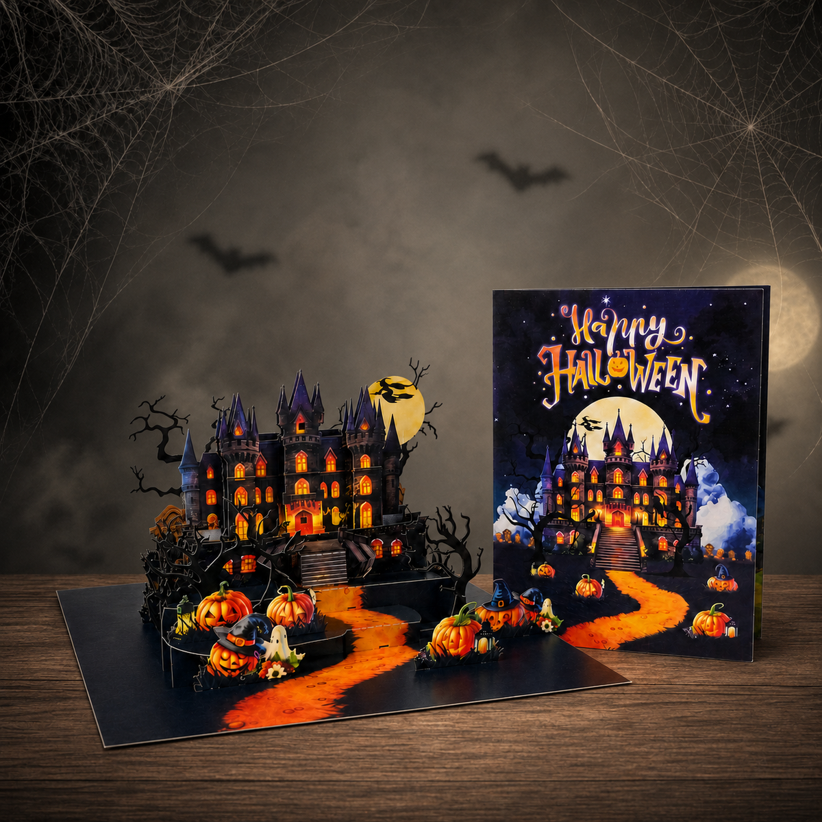 Haunted Castle Halloween Pop-Up Card – 3D Spooky Greeting Card & Unique Halloween Gift